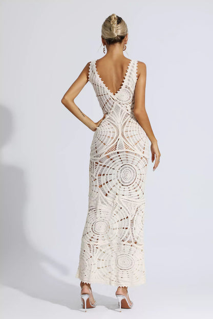 Bianca White Cutout Bodycon Maxi Dress