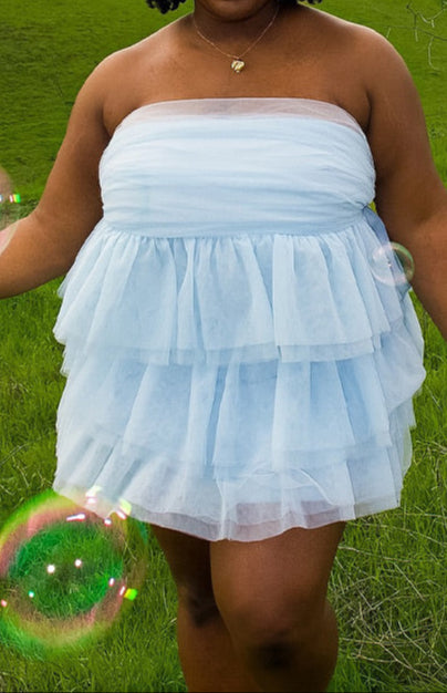 Bella Blue Mini Party Dress