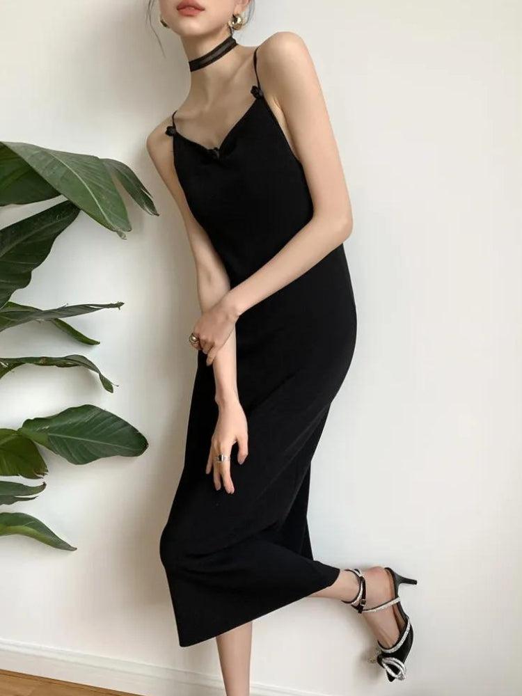 Lace Butterfly Applique Open-Back Sleeveless Bodycon Midi Dress