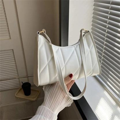 Black PU Leather Retro Hobos Shoulder Bag