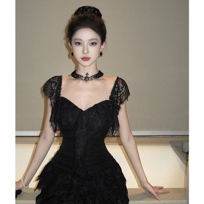 Black Lace Princess Dress Luxury Party & Birthday Outfit
