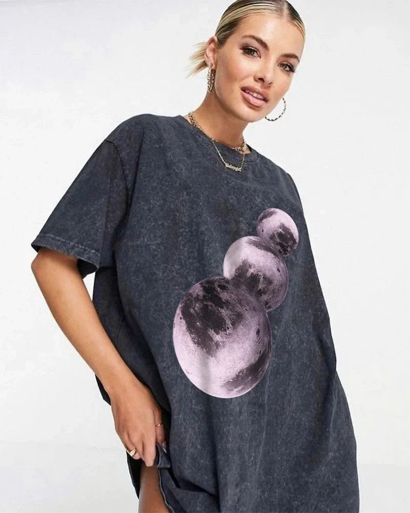 Acid Wash Print Luxury Vintage T-shirt