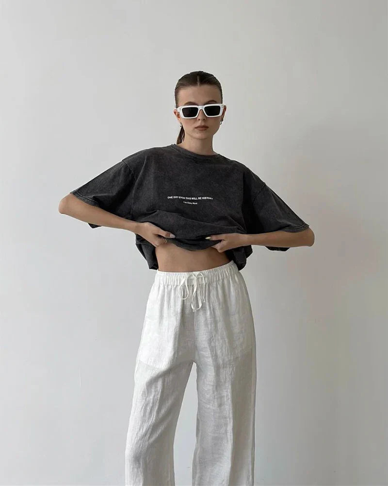 Acid Wash Print Luxury Vintage T-shirt