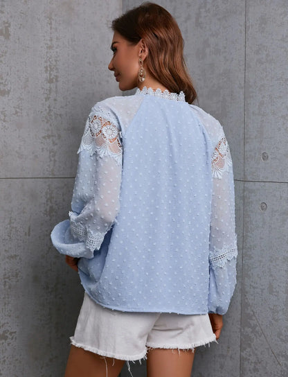 Bohemian Lace Hollow Out Tassel Oversize Boho Blouse