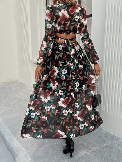 Boho Beach Deep V Neck Maxi Dress