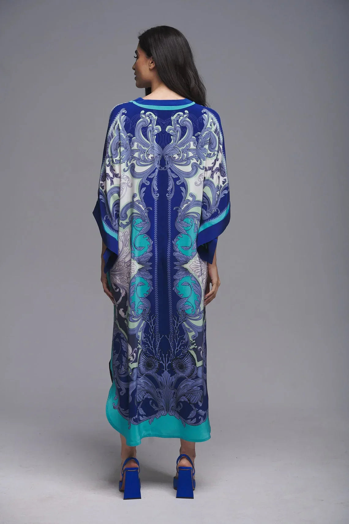 Floral Print Loose Kimono Boho Beach Cover up