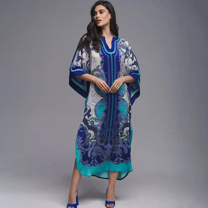 Floral Print Loose Kimono Boho Beach Cover up