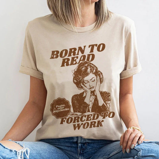 Born to Read Meme Bookish T-shirt