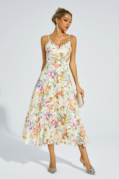 Boswell Floral Embroider Midi Dress