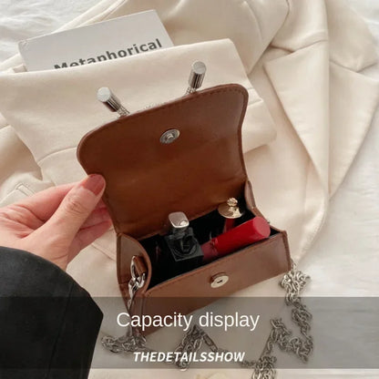 Bow Design Solid Color Mini PU Crossbody