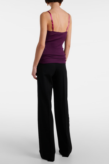 Brandra Lace-trimmed Tank Top - Purple