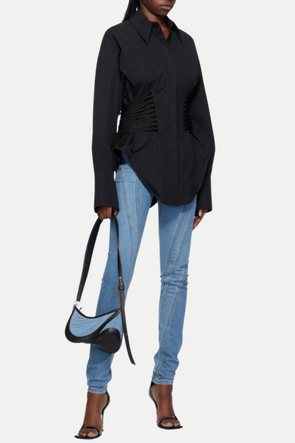 Braycha Ruch Drawstring Shirt - Black