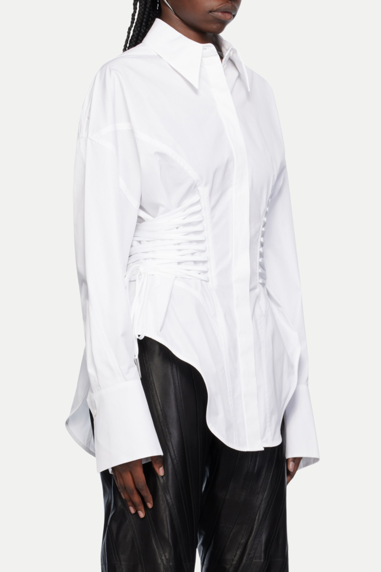 Braycha Ruch Drawstring Shirt - White