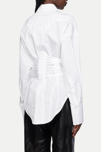 Braycha Ruch Drawstring Shirt - White