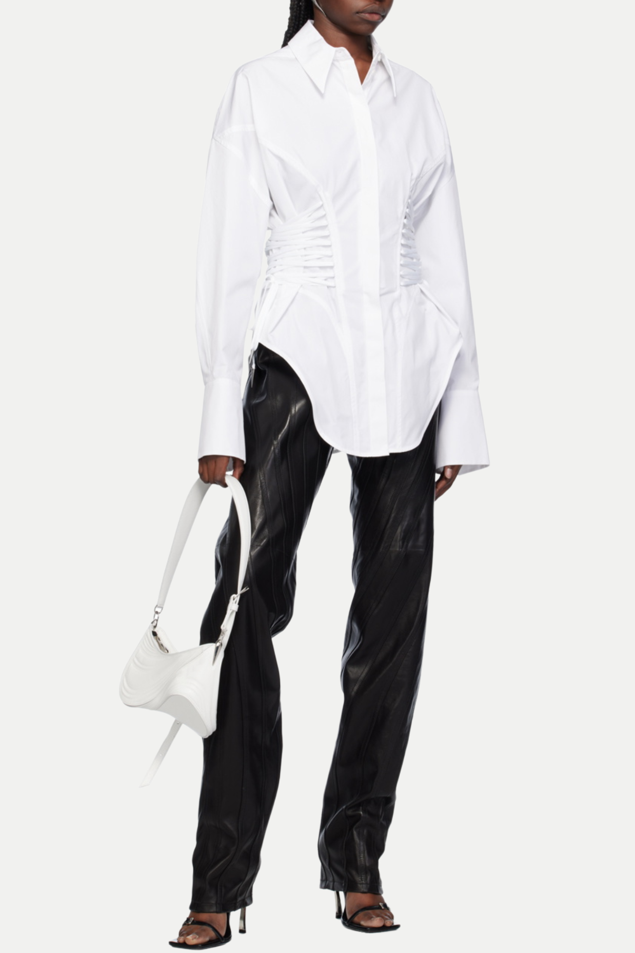 Braycha Ruch Drawstring Shirt - White