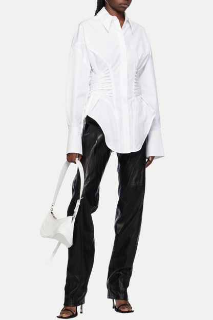Braycha Ruch Drawstring Shirt - White