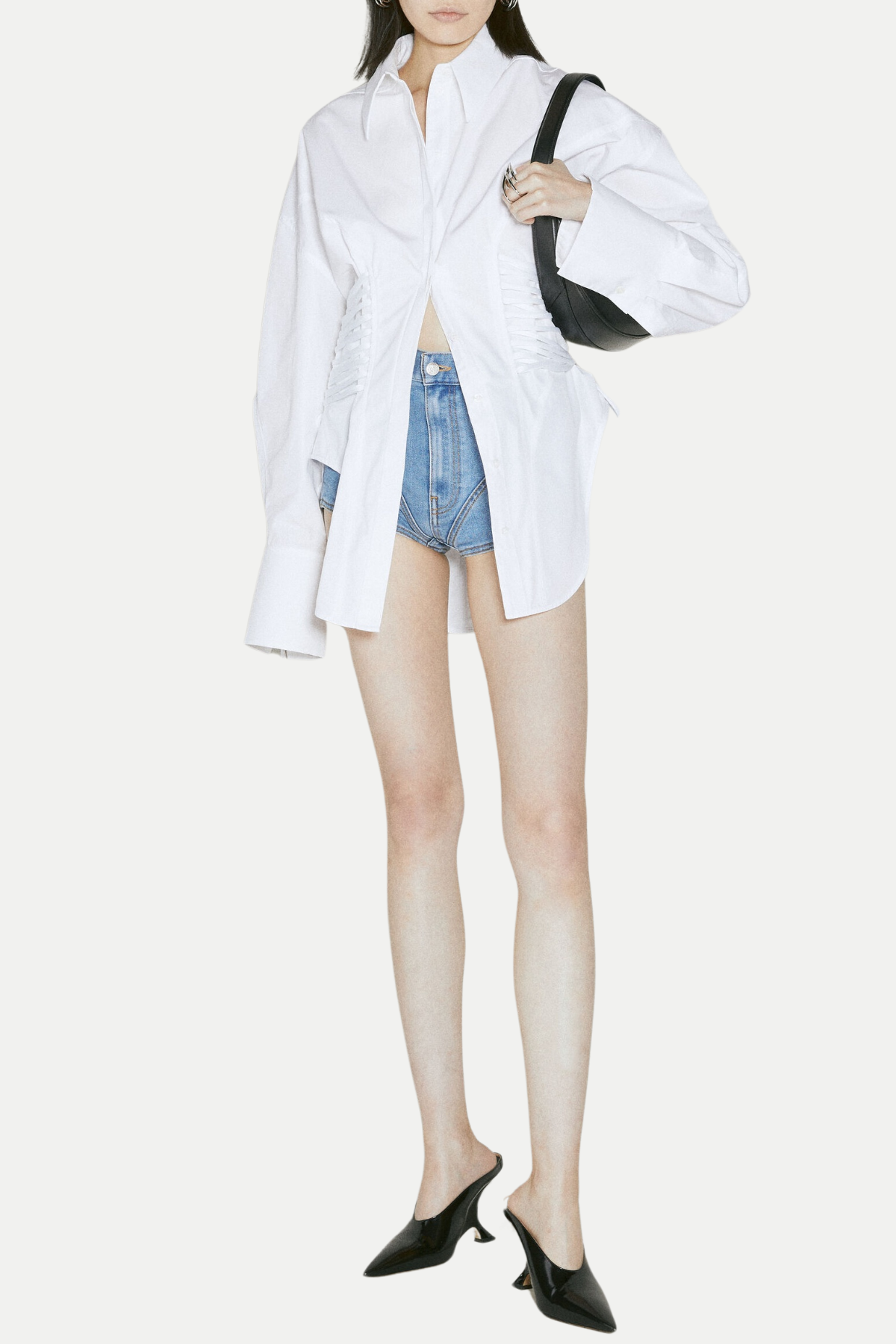 Braycha Ruch Drawstring Shirt - White