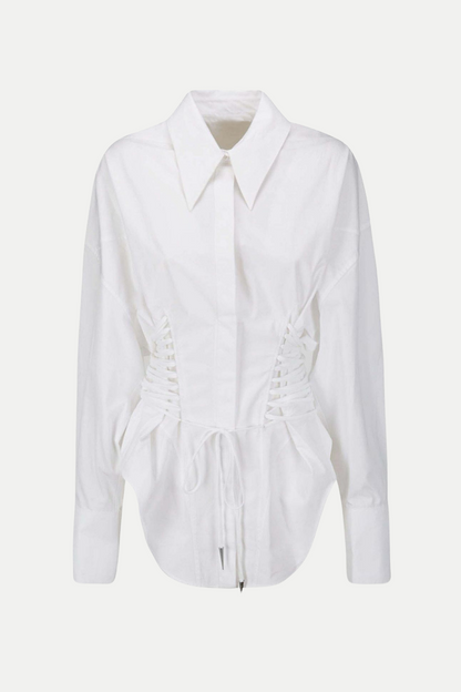 Braycha Ruch Drawstring Shirt - White