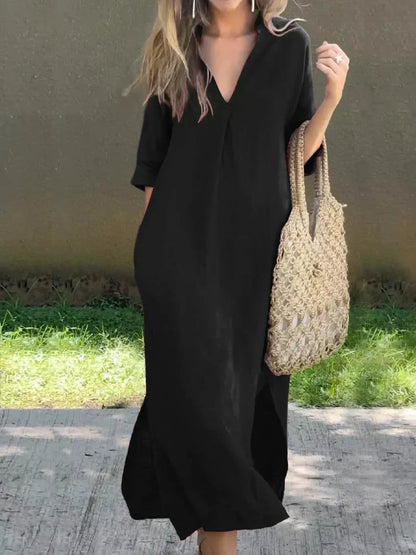 Mireille | V-Neck Maxi Dress