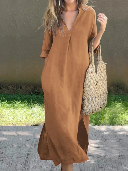 Mireille | V-Neck Maxi Dress