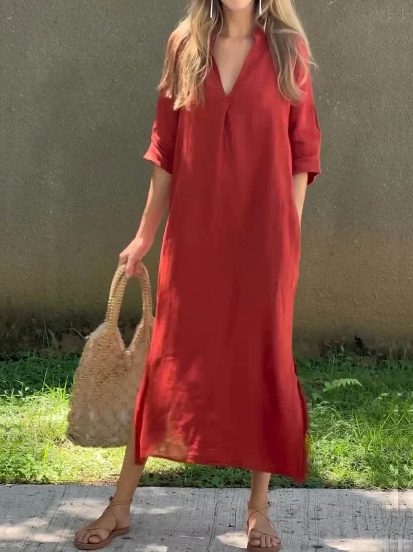 Mireille | V-Neck Maxi Dress
