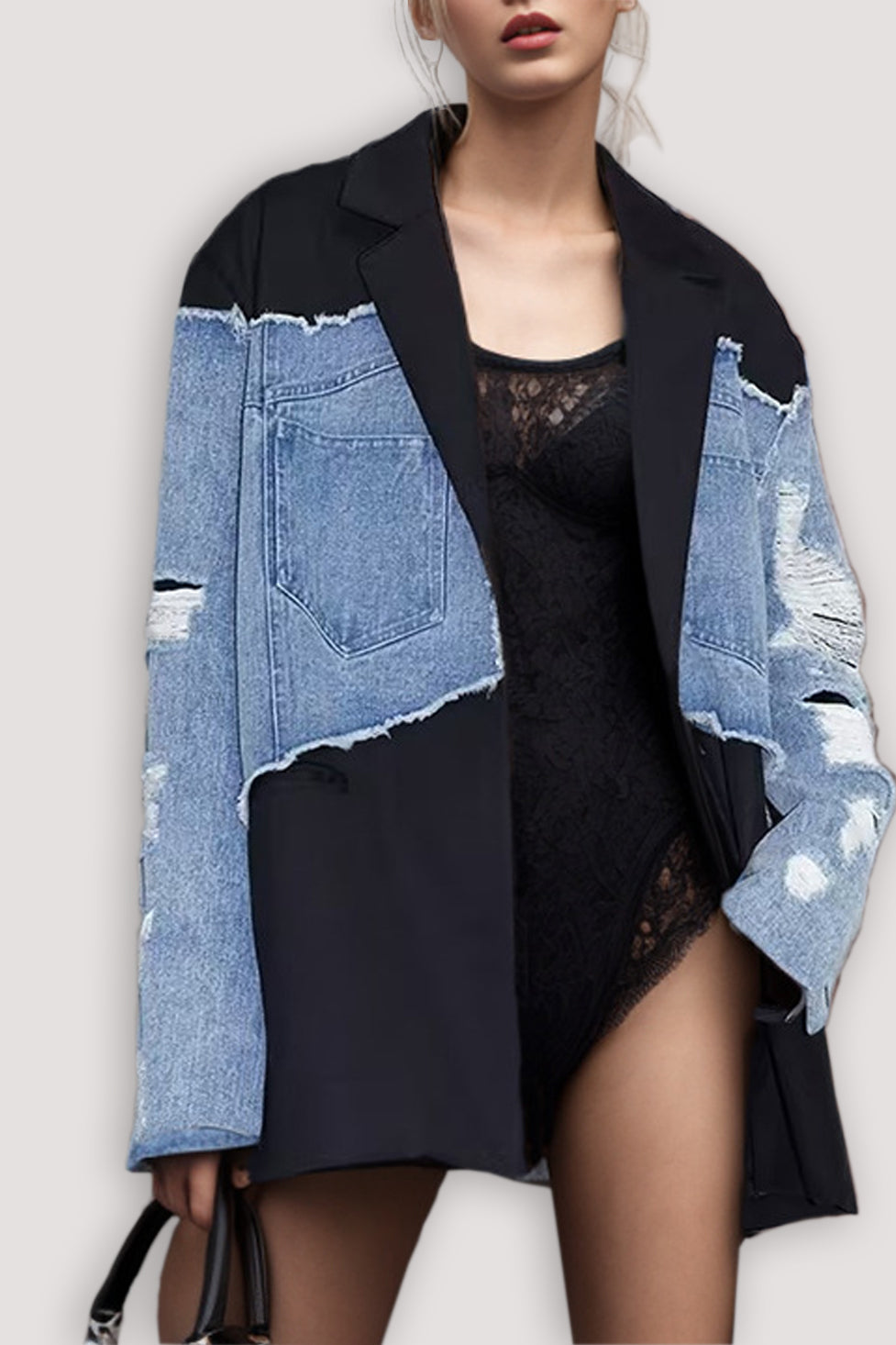 Brenna  Denim Patchwork Coat