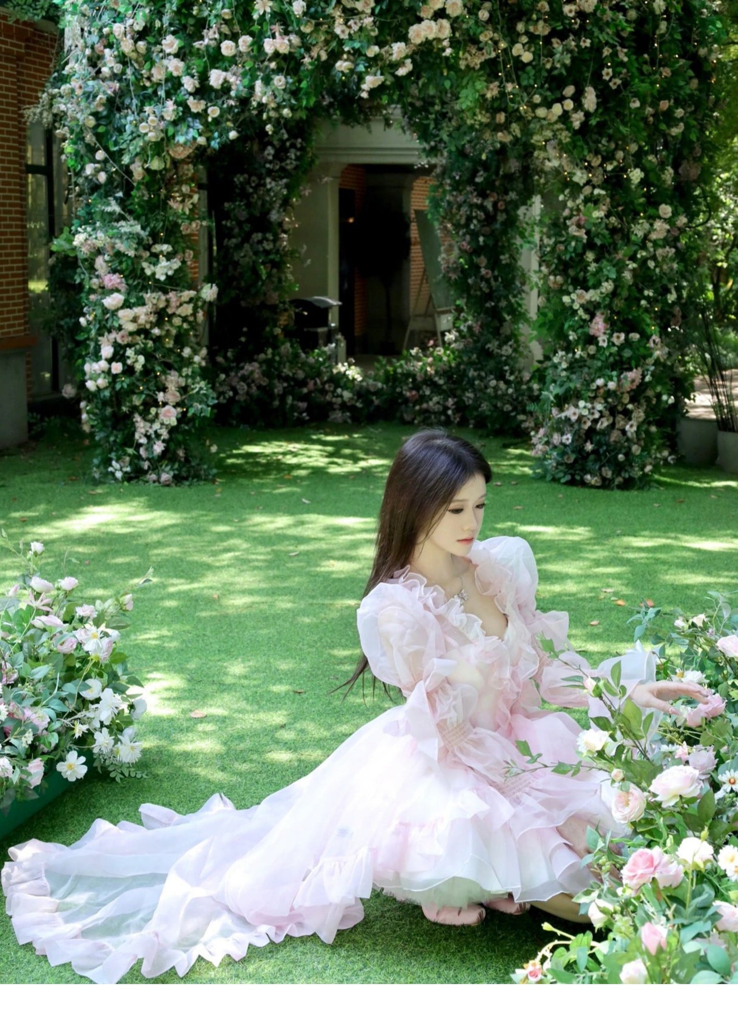 Runaway Disney Princess Ball Gown High-End Couture Dress, Elegant Cinched Waist Birthday & Prom Gown