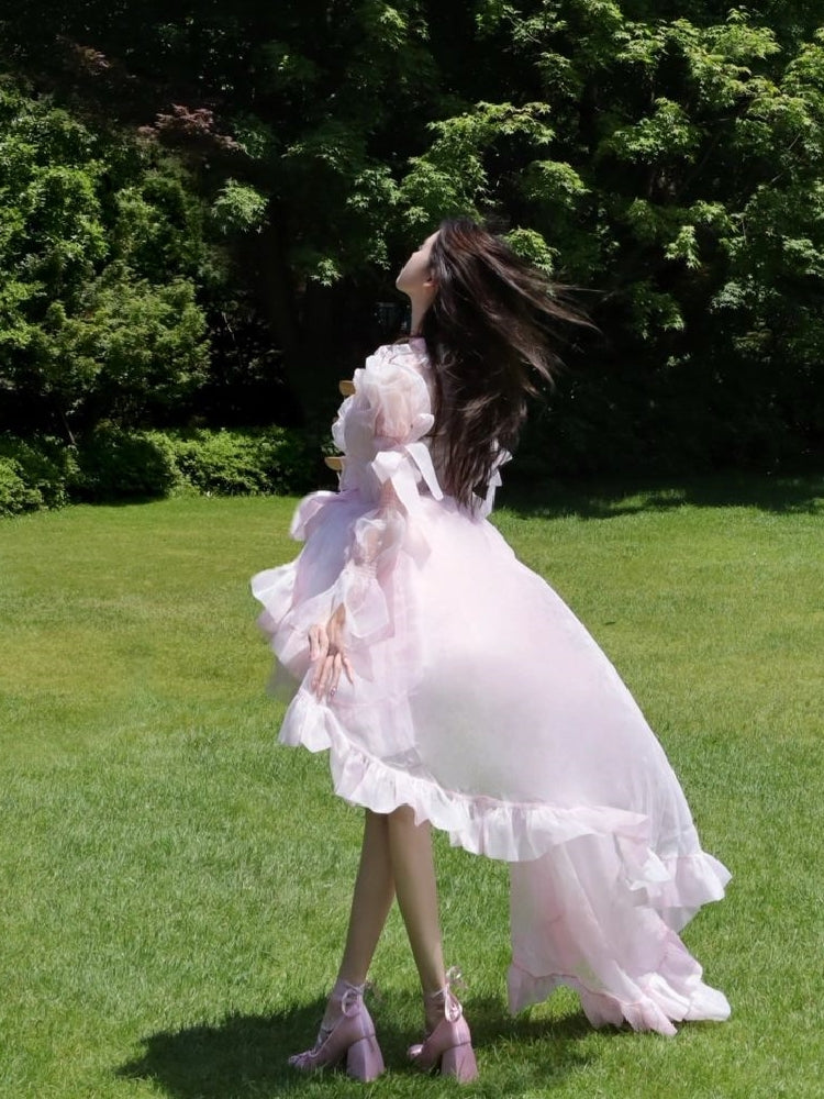 Runaway Disney Princess Ball Gown High-End Couture Dress, Elegant Cinched Waist Birthday & Prom Gown