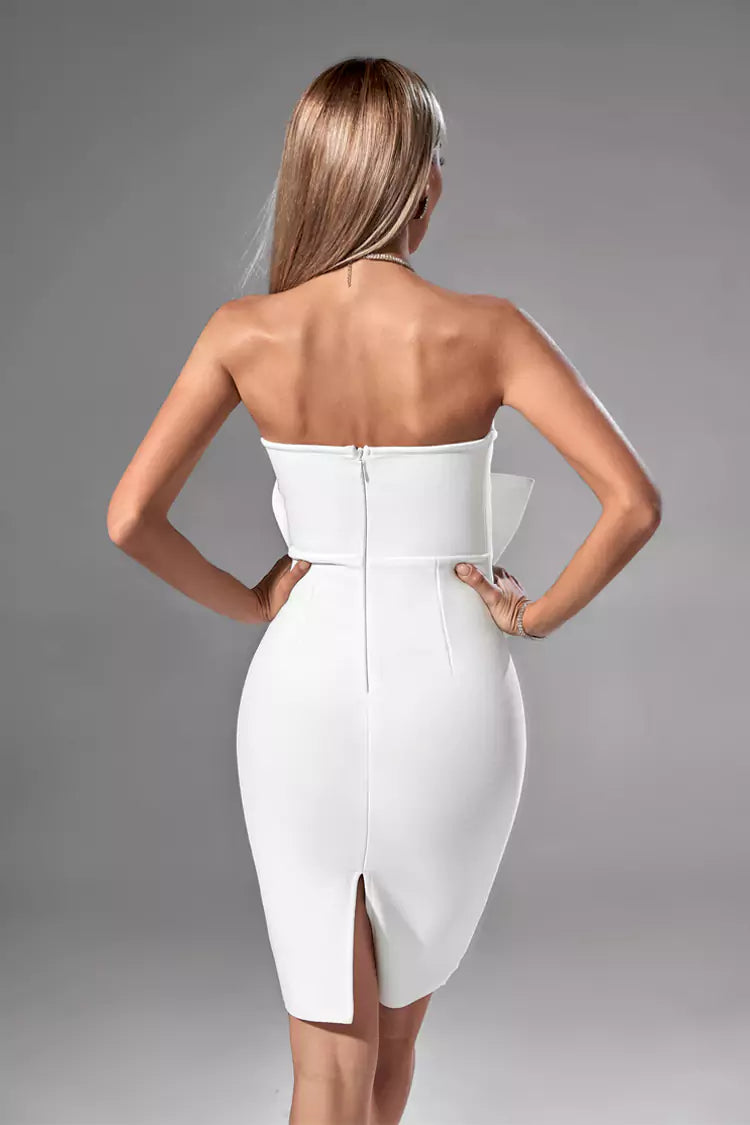 Brooke White Bow Dress