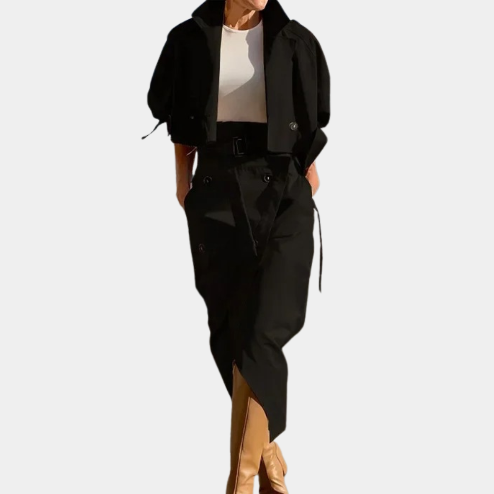 | Women's trench coat set in elegant design