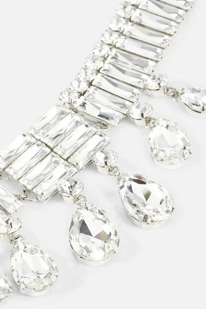 Multi Layer Geometric Crystal Necklace