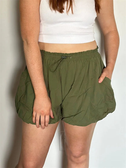 Bubble Pocket Drawstring Short