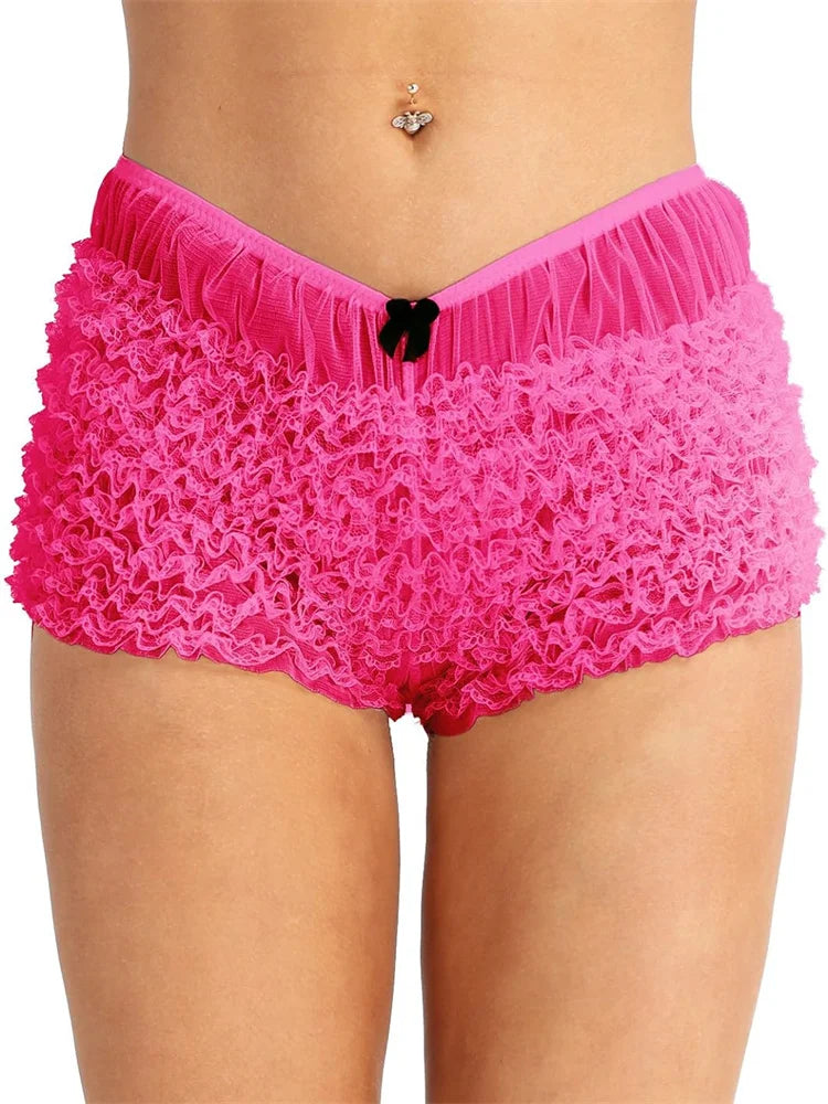 Lace Ruched Bodycon Short