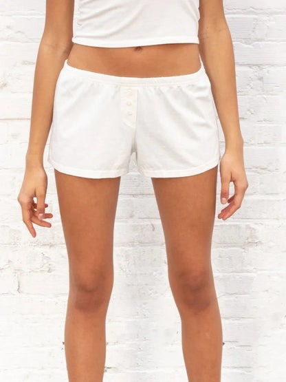 Floral Heart Striped Lounge Short