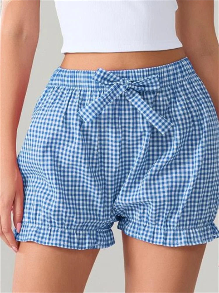 Bow Plaid Dots Bloomer Short