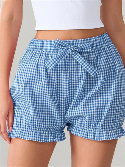 Bow Plaid Dots Bloomer Short