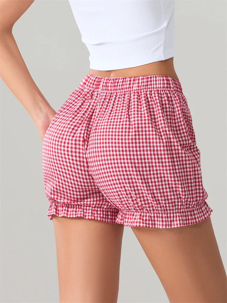 Bow Plaid Dots Bloomer Short