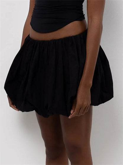 Elastic Waist Solid Tutu Skirt