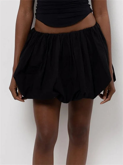 Elastic Waist Solid Tutu Skirt