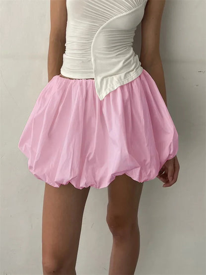 Elastic Waist Solid Tutu Skirt
