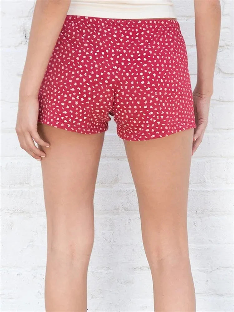 Floral Striped Button Party Short
