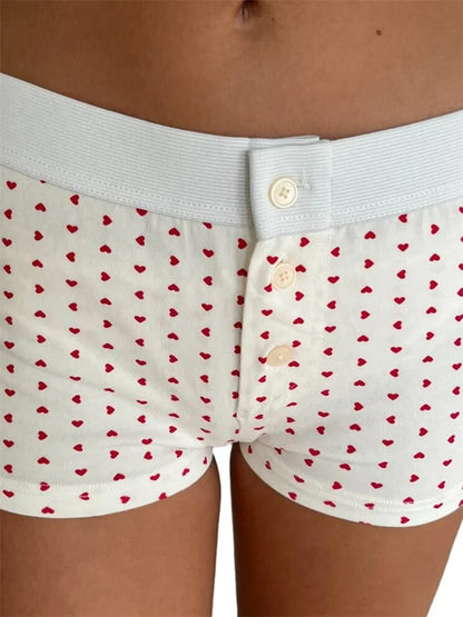 Floral Striped Pajama Sleep Short