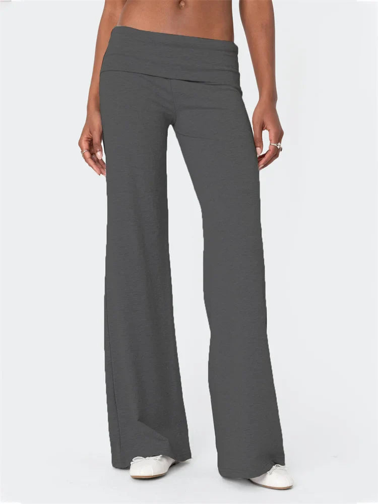 Low Waist Solid Color Loose Casual Street Pant