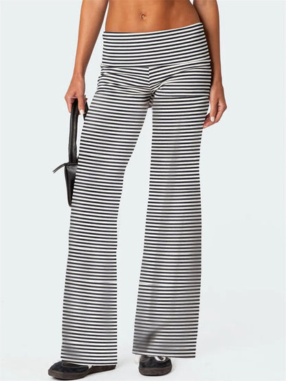 Low Waist Solid Color Loose Casual Street Pant