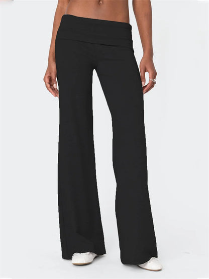 Low Waist Solid Color Loose Casual Street Pant