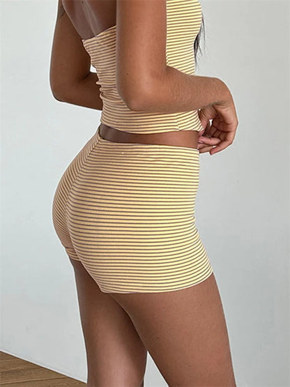 Striped Slim Fit Lounge Short