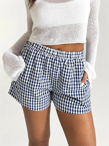 Plaid Pocket Lounge Short