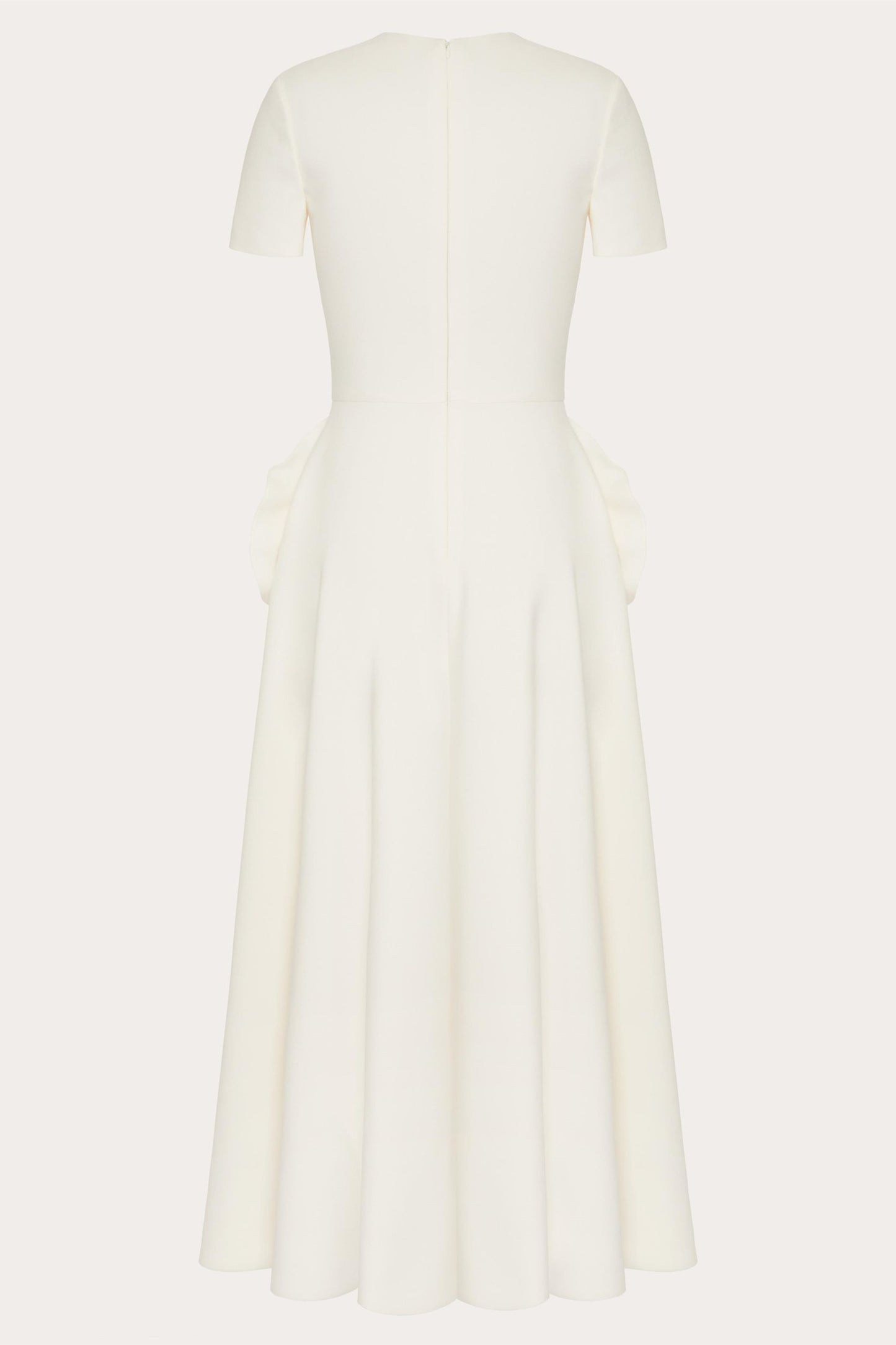 Ava Floral Applique Short Sleeves Midi Dress