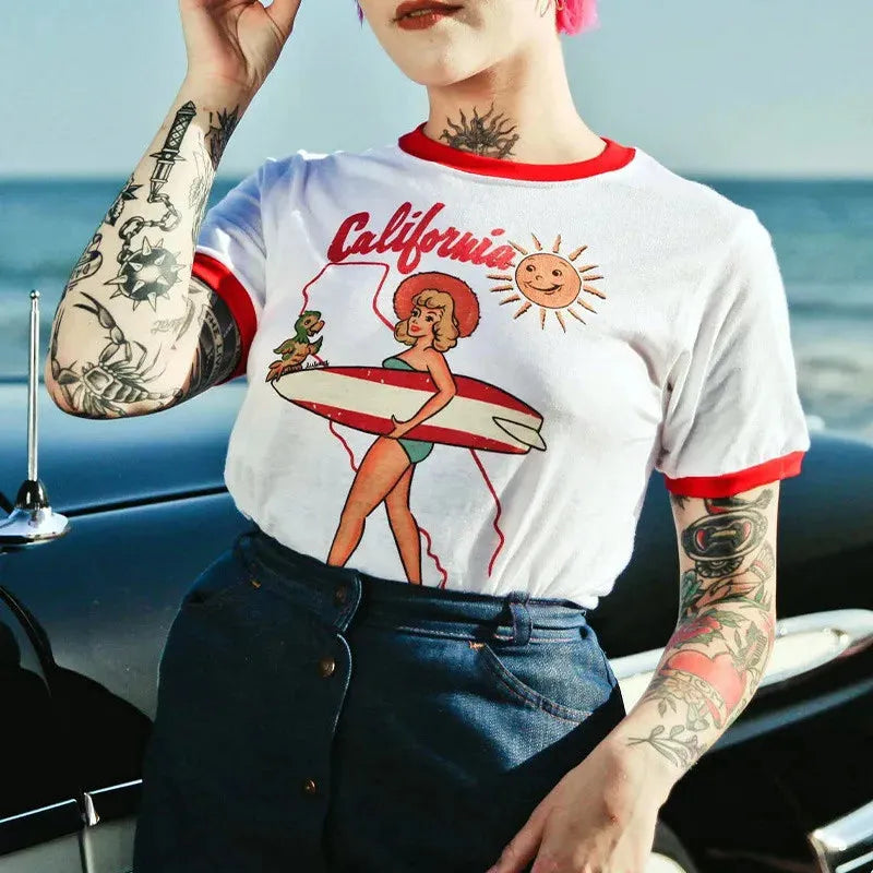 California Ringer Tee
