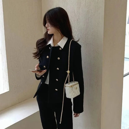 Camellia Rhombus Chain Bucket Crossbody